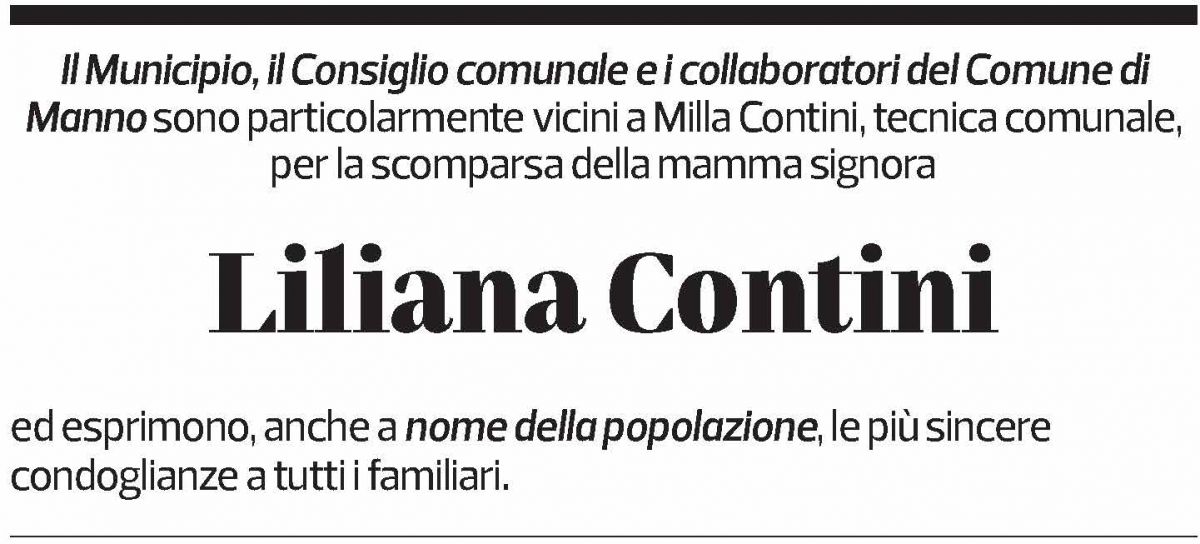 Annuncio funebre Liliana Contini