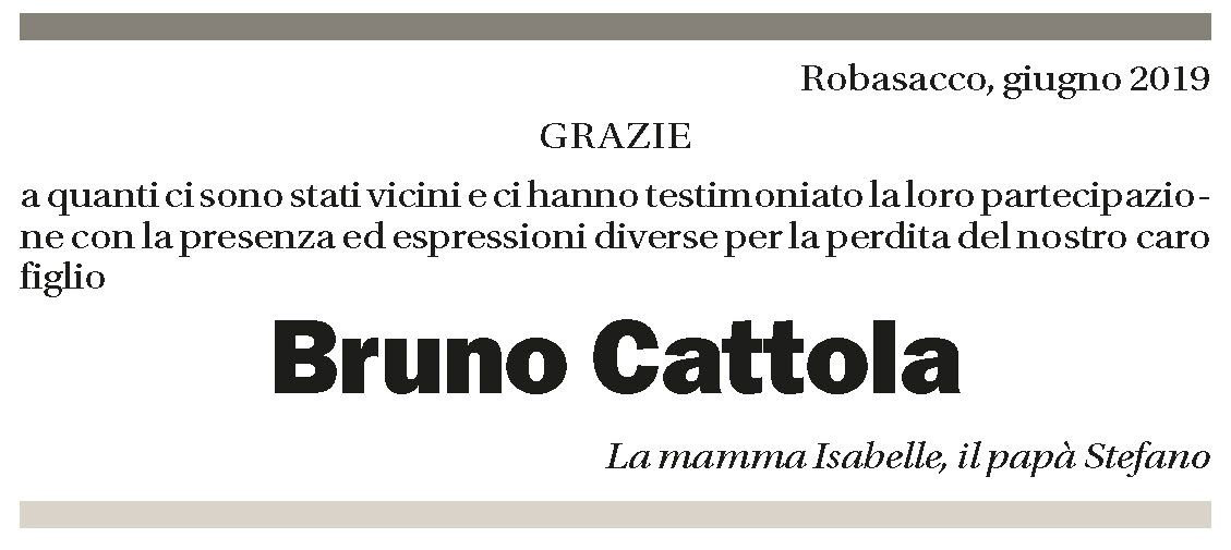 Annuncio funebre Bruno Cattola