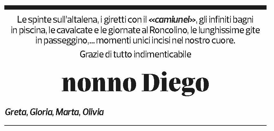 Annuncio funebre Diego Sulmoni