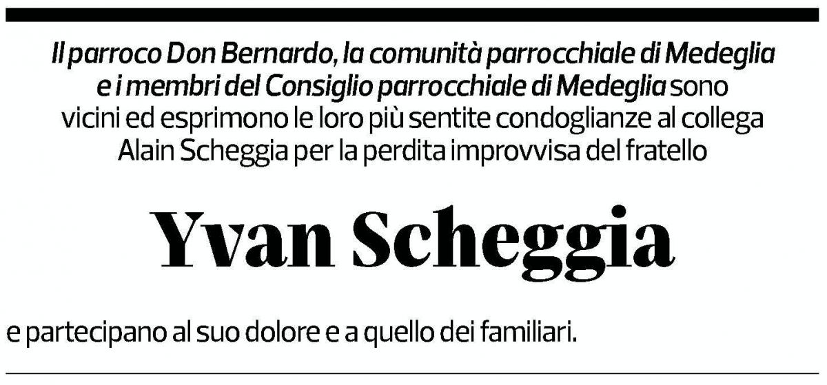 Annuncio funebre Yvan Scheggia