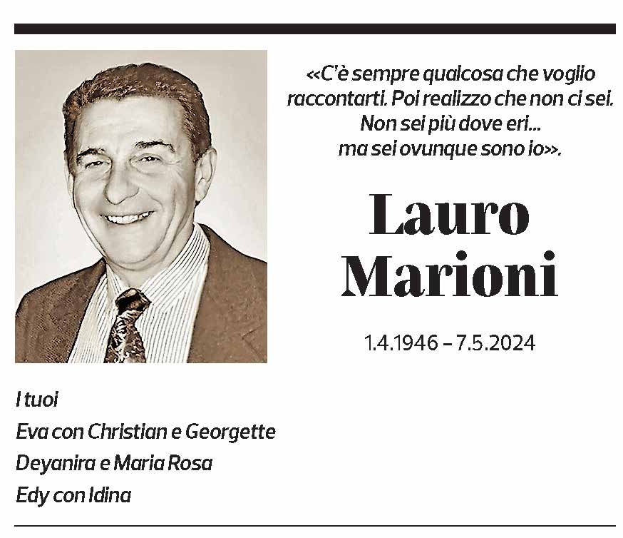 Annuncio funebre Lauro Marioni