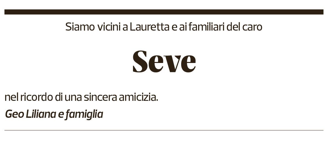 Annuncio funebre Severo Antonini