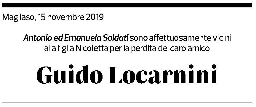 Annuncio funebre Guido Locarnini