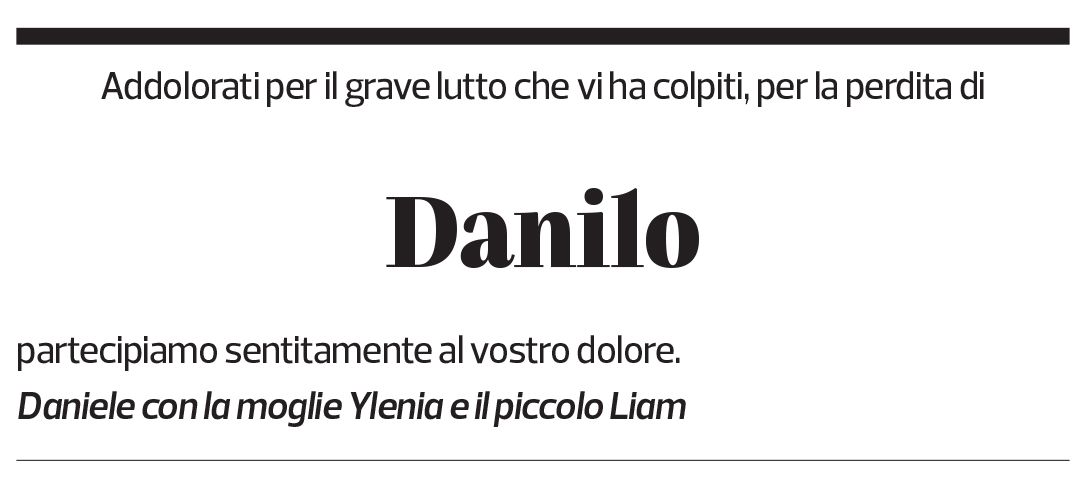 Annuncio funebre Danilo Quadrelli