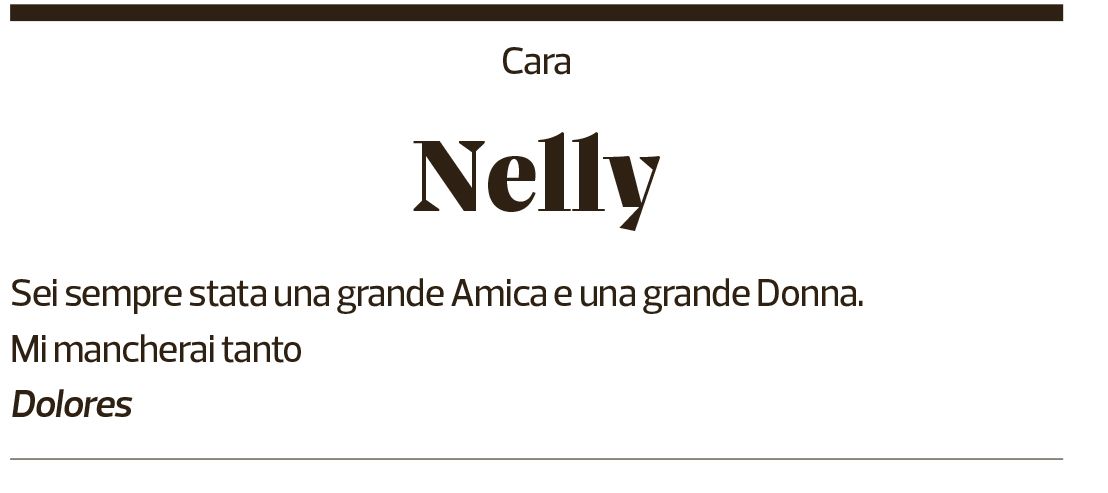 Annuncio funebre Nelly Kurz