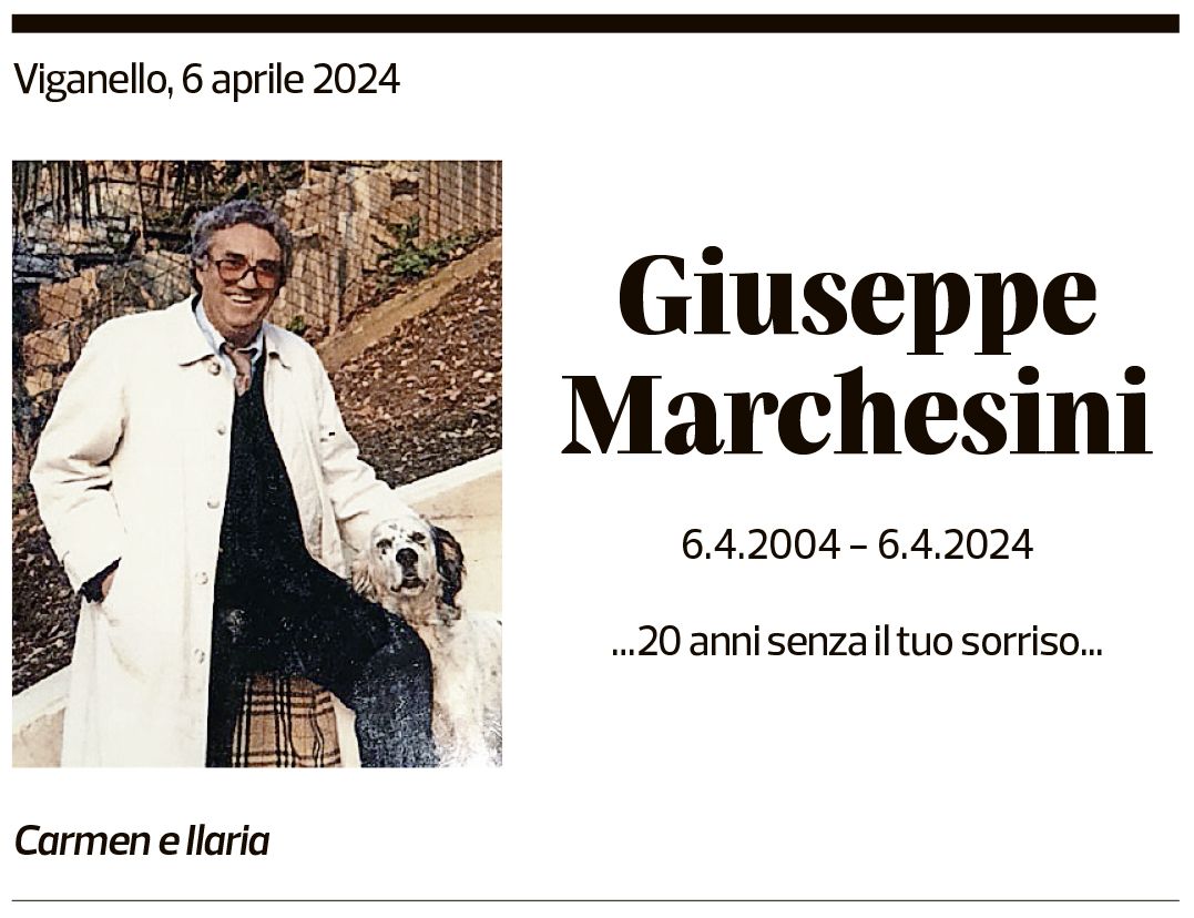 Annuncio funebre Giuseppe Marchesini