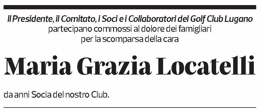 Annuncio funebre Maria Grazia Locatelli