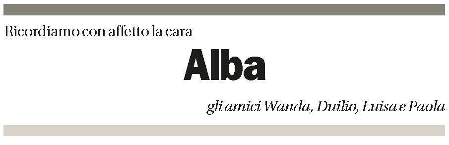 Annuncio funebre Alba Maina