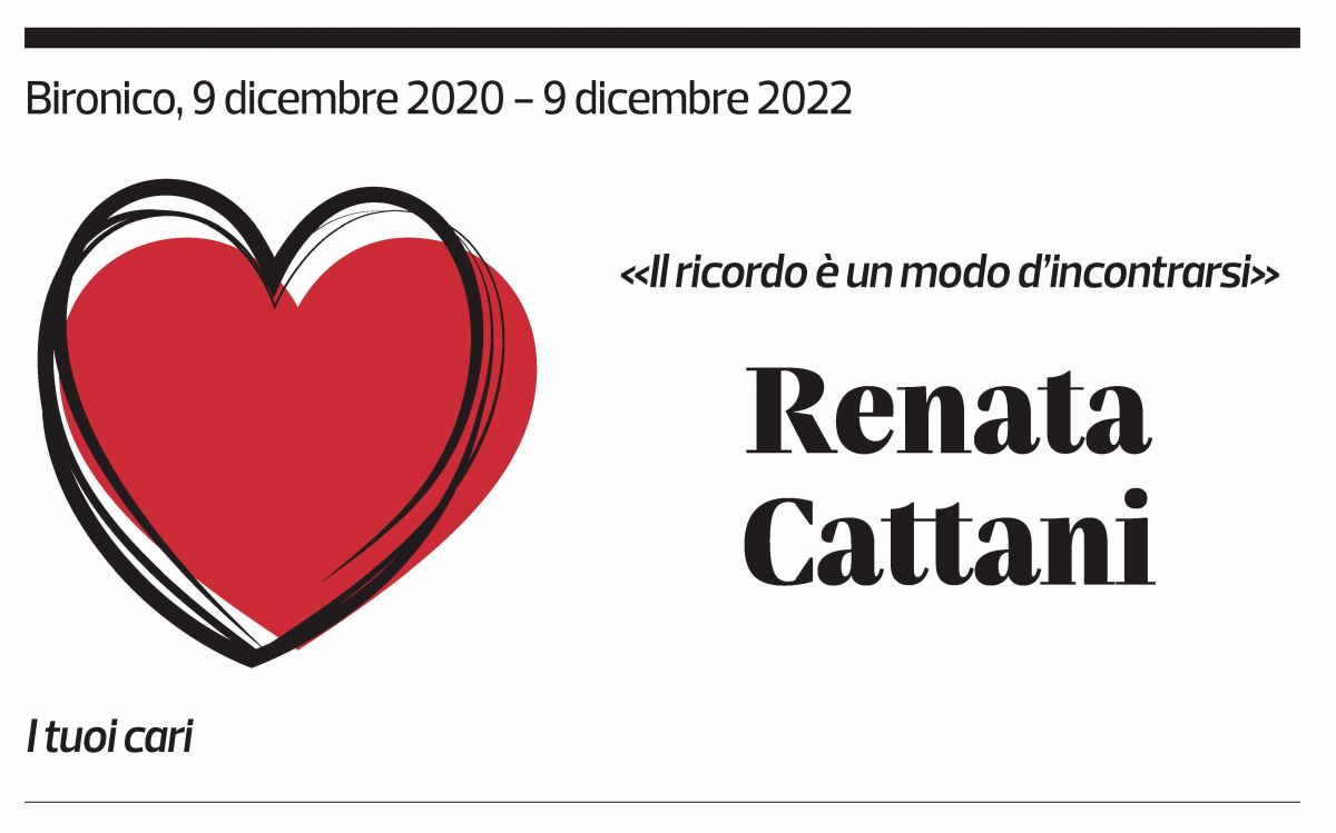 Annuncio funebre Renata Cattani