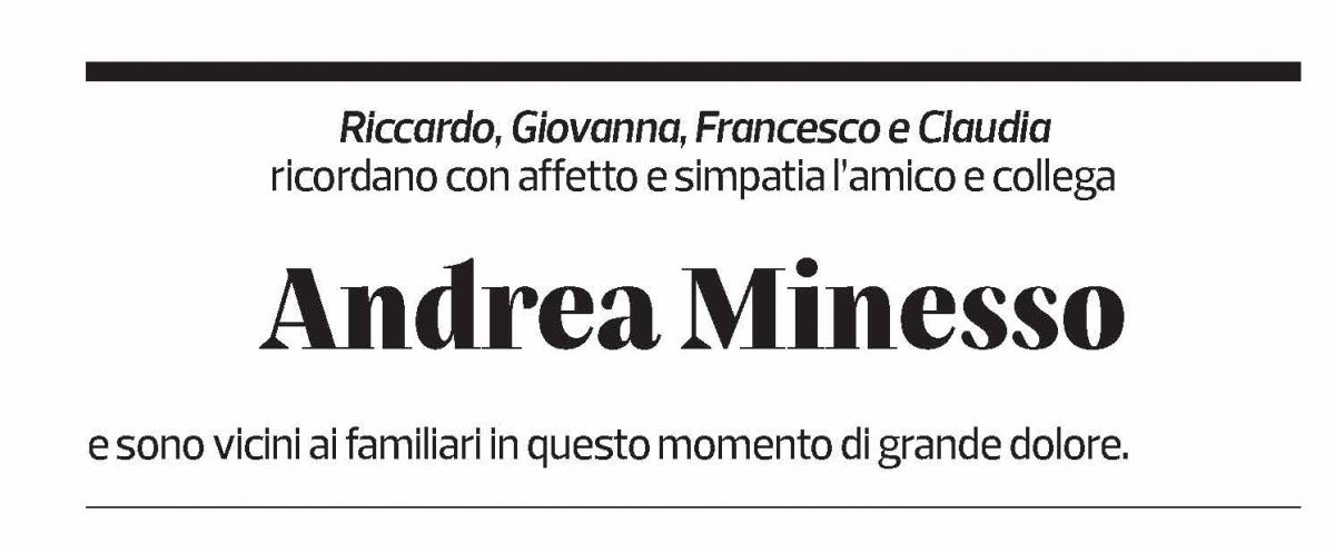 Annuncio funebre Andrea Minesso