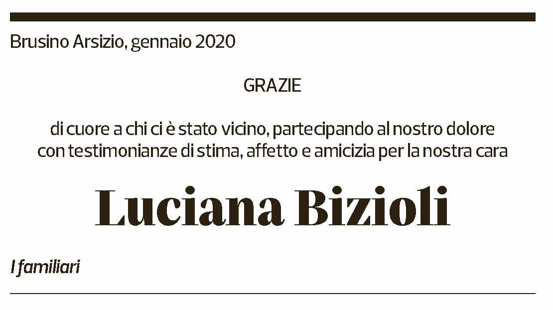 Annuncio funebre Luciana Bizioli