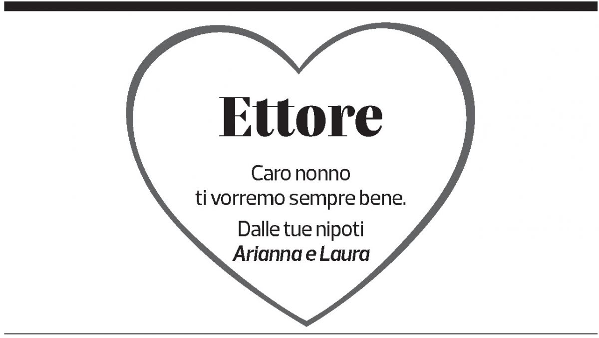 Annuncio funebre Ettore Lurati