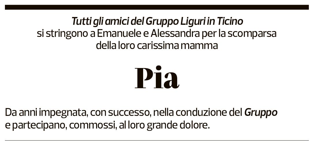 Annuncio funebre Maria Pia Boccardo