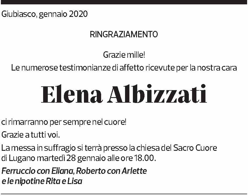 Annuncio funebre Elena Albizzati