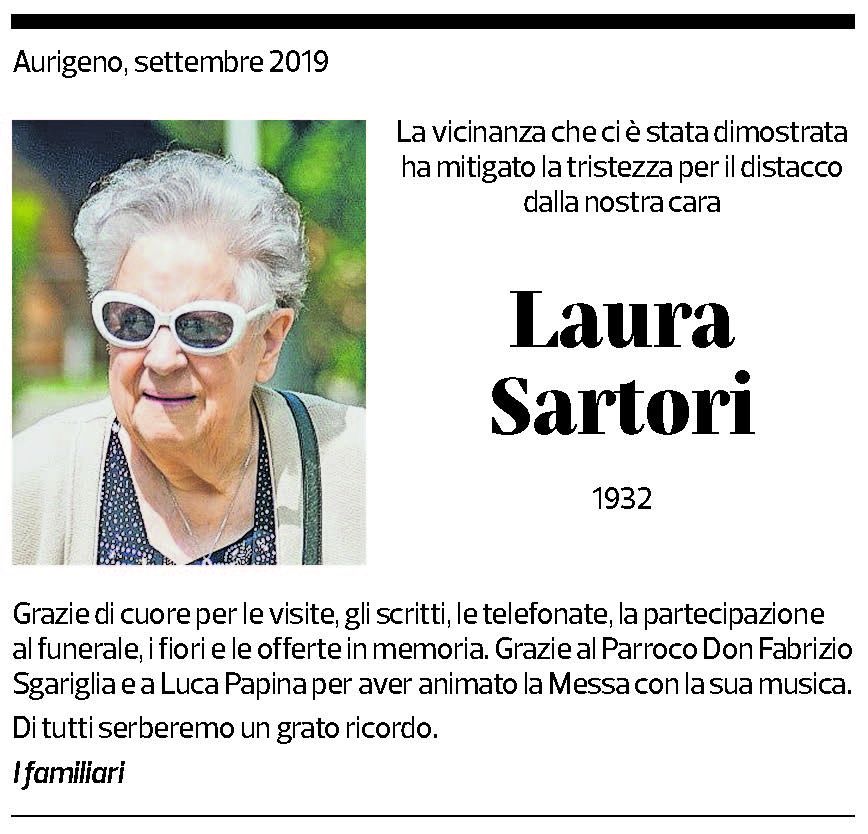 Annuncio funebre Laura Sartori