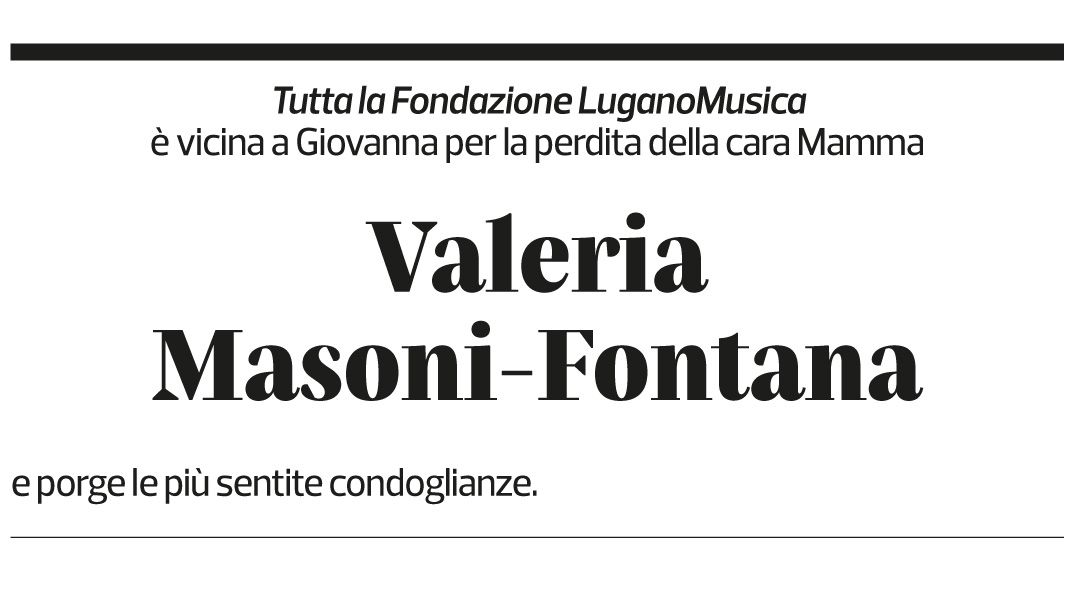 Annuncio funebre Valeria Masoni-fontana