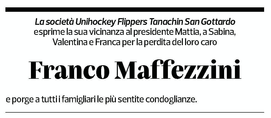 Annuncio funebre Franco Maffezzini