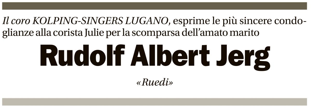 Annuncio funebre Rudolf Albert Jerg