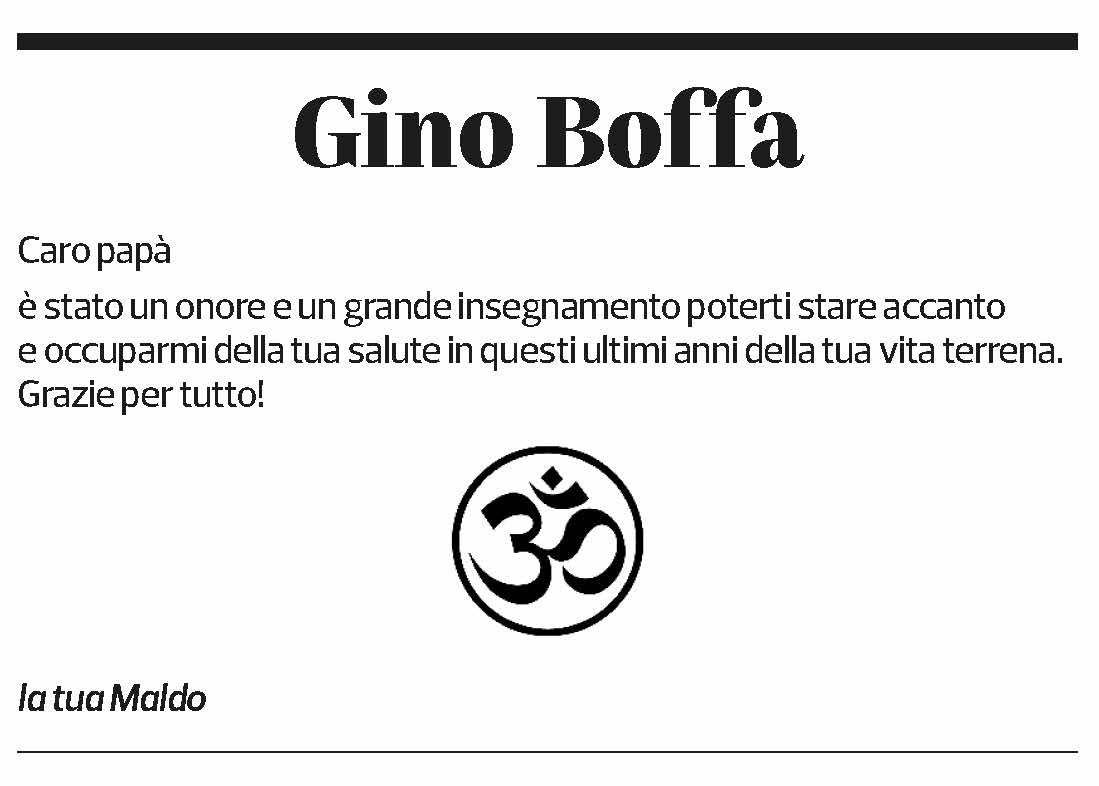 Annuncio funebre Gino Boffa