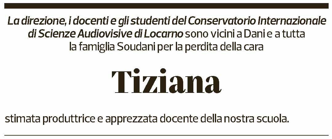 Annuncio funebre Tiziana Soudani