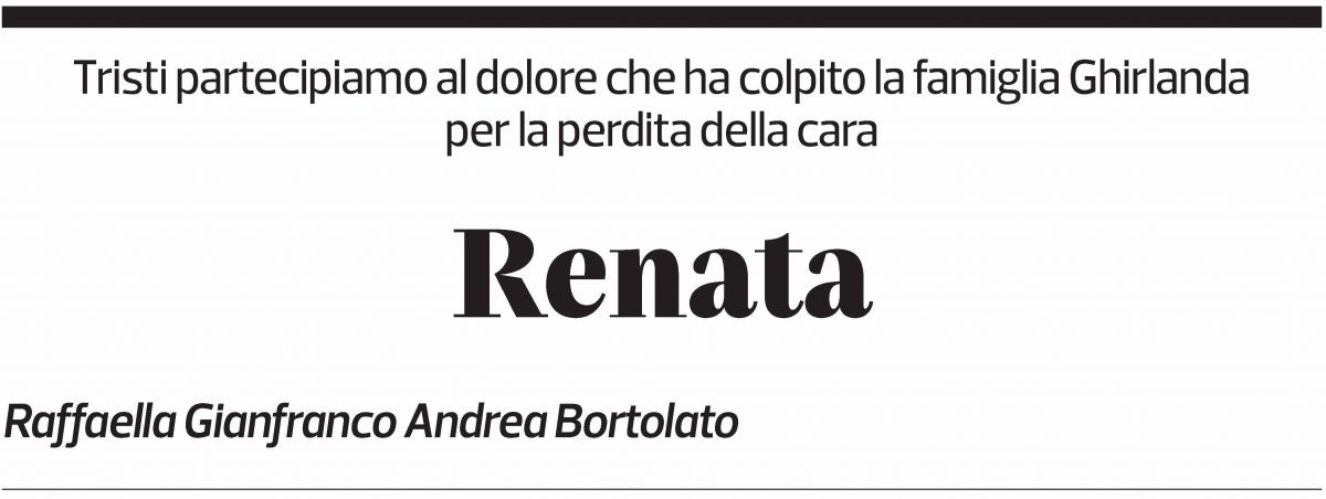 Annuncio funebre Renata 