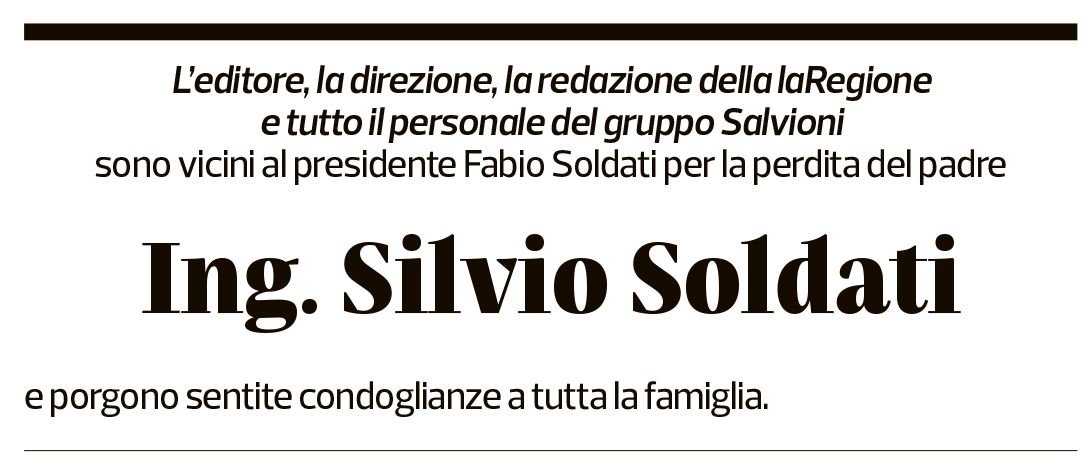 Annuncio funebre Silvio Soldati