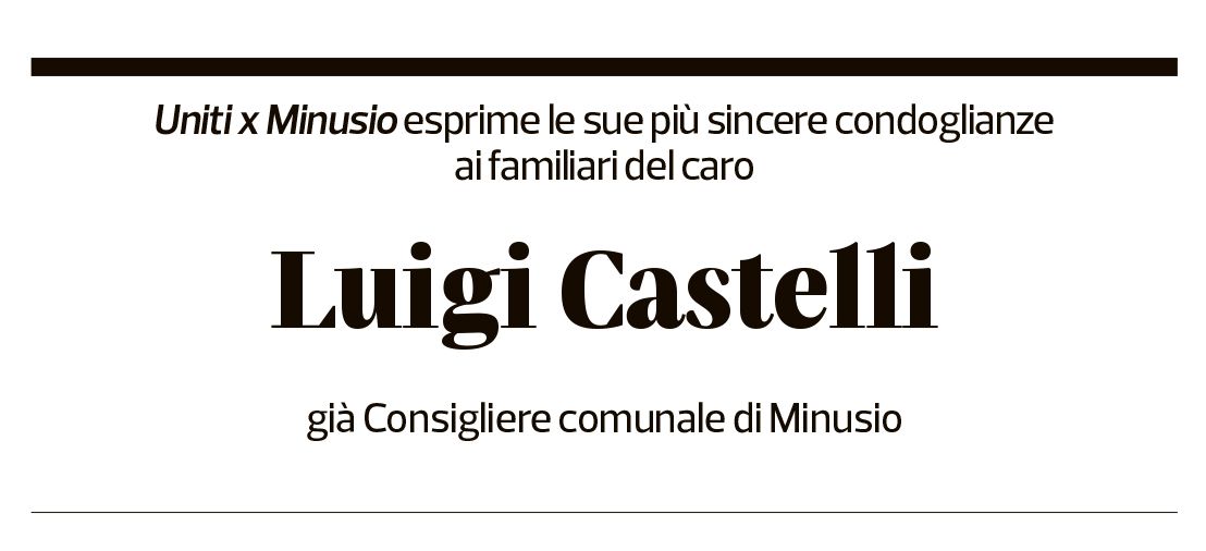 Annuncio funebre Luigi Castelli