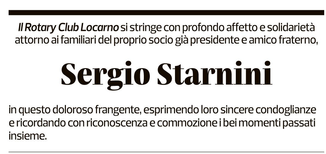 Annuncio funebre Sergio Starnini