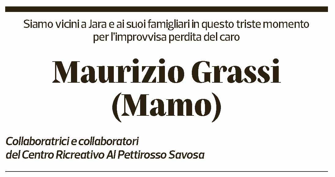 Annuncio funebre Maurizio Grassi