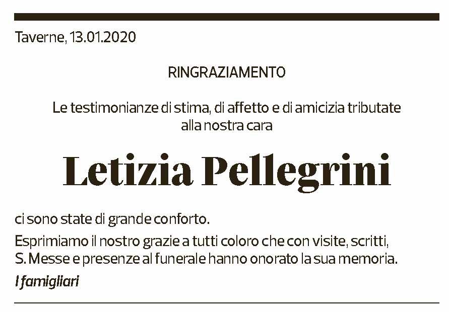 Annuncio funebre Letizia Pellegrini