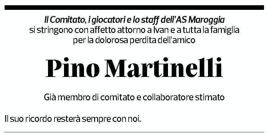 Annuncio funebre Giuseppe Martinelli