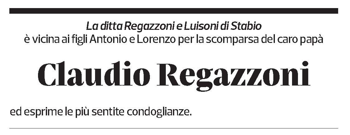 Annuncio funebre Claudio Regazzoni