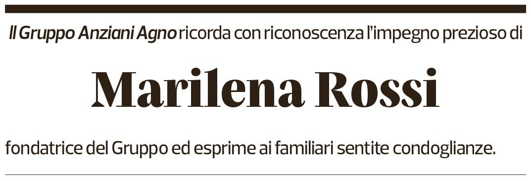 Annuncio funebre Marilena Rossi