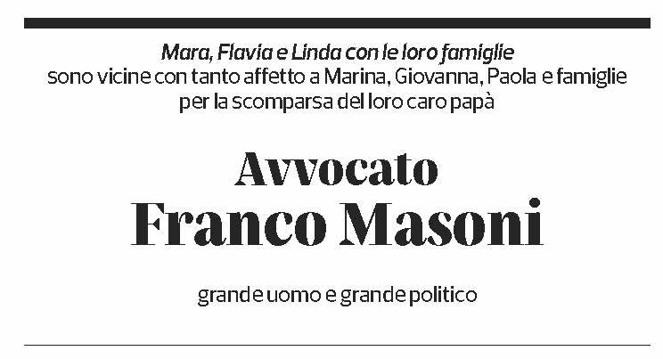 Annuncio funebre Franco Masoni