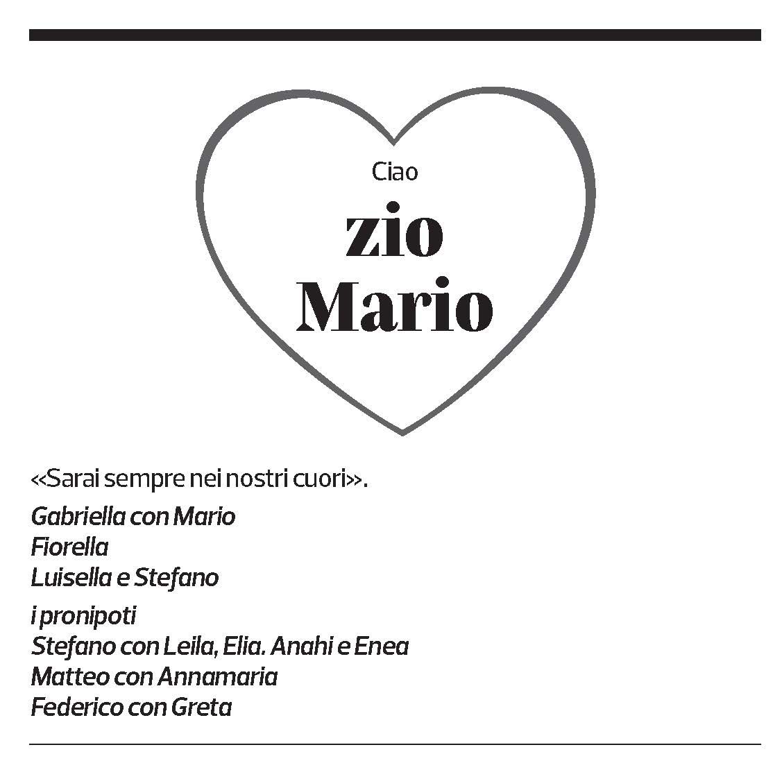 Annuncio funebre Mario 