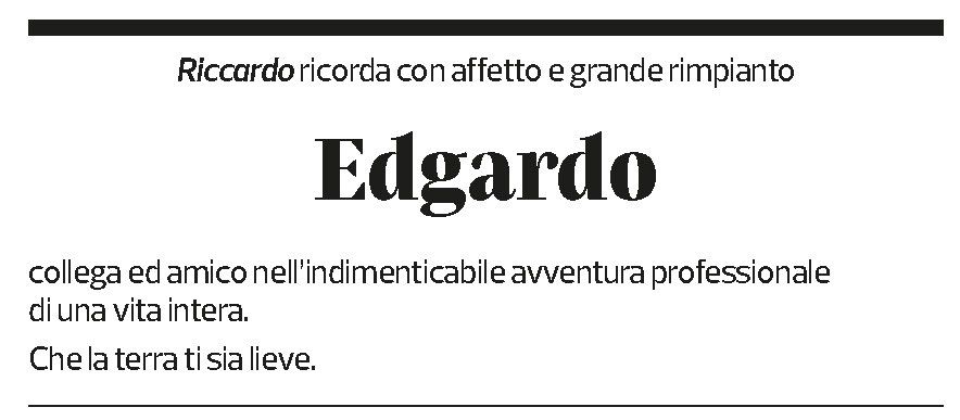 Annuncio funebre Edgardo Potoukian