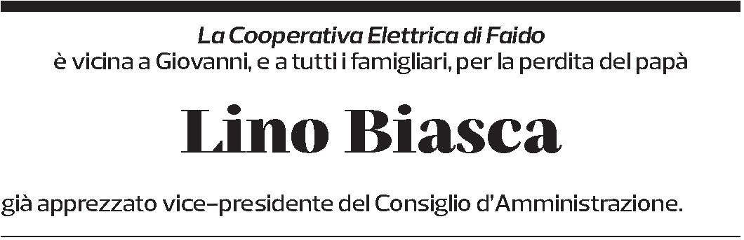 Annuncio funebre Lino Biasca