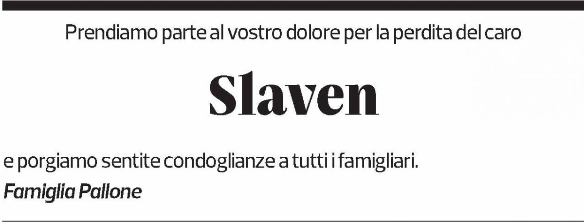 Annuncio funebre Slaven Pustaj