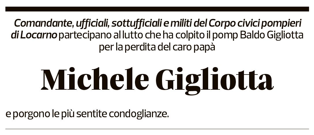 Annuncio funebre Michele Gigliotta