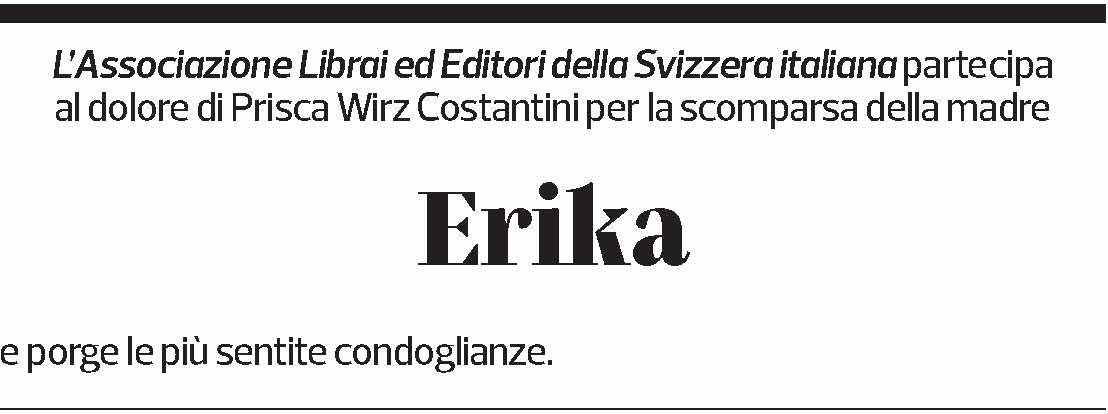 Annuncio funebre Erika -