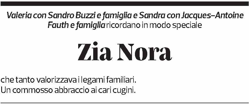 Annuncio funebre Nora 