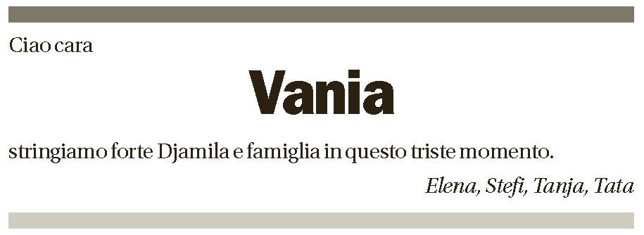 Annuncio funebre Vania Luraschi Beretta-piccoli
