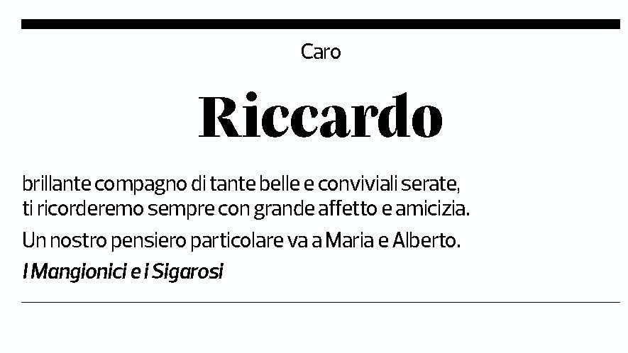 Annuncio funebre Riccardo Zanon