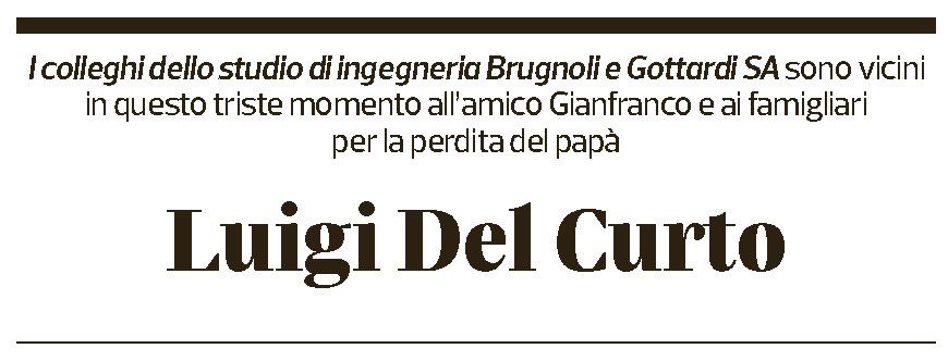 Annuncio funebre Luigi Del Curto