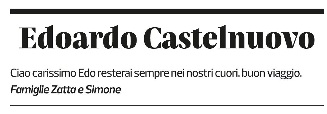 Annuncio funebre Edoardo Castelnuovo