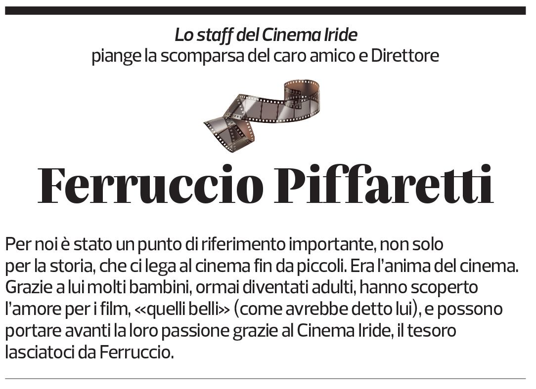 Annuncio funebre Ferruccio Piffaretti