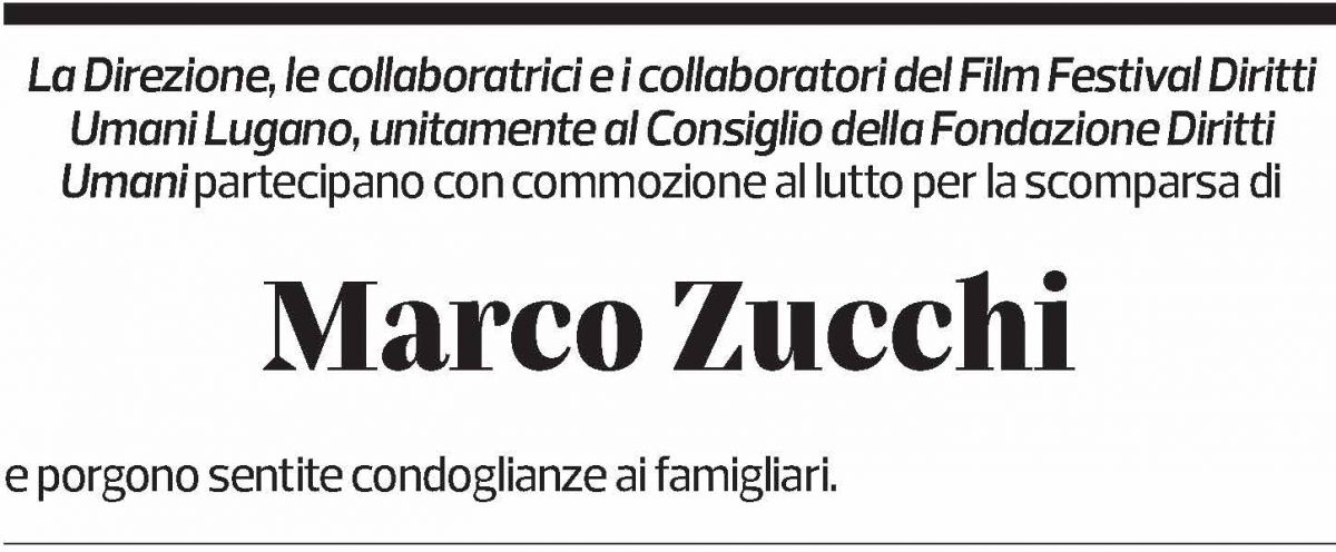 Annuncio funebre Marco Zucchi