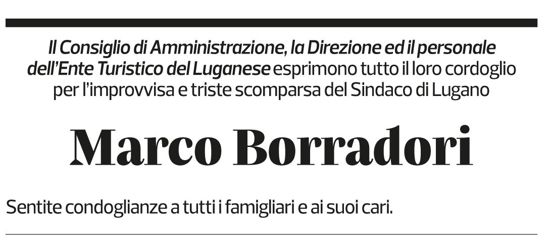 Annuncio funebre Marco Borradori