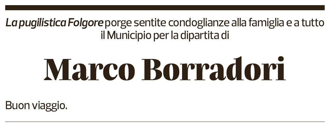 Annuncio funebre Marco Borradori