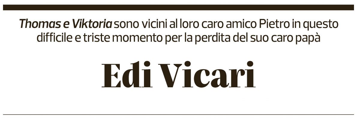 Annuncio funebre Edi Vicari